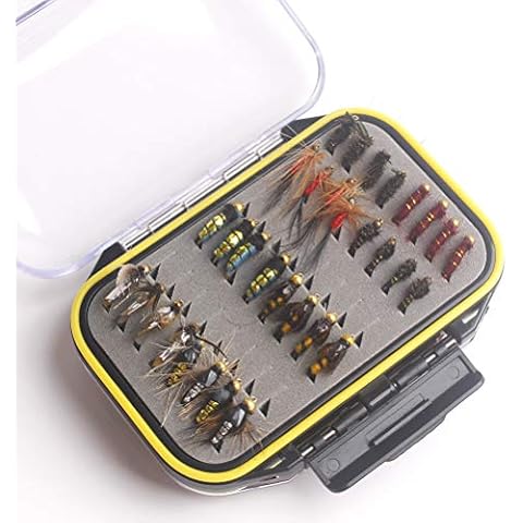 MKNZONE 64pcs Fliegenfischen Köder Set Cover