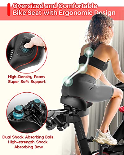 Wekley Oversized Bike Seat For Peloton Bike & Bike Plus, Comfort Exercise Or Road And Electric Bike Seat Cushion Extra Wide thumb #1