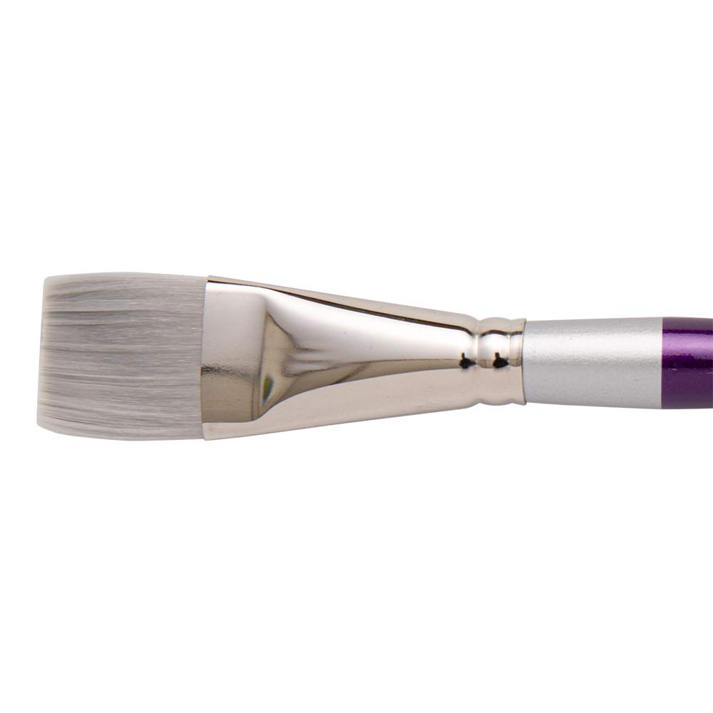 Silver Brush Limited 8808S-1 Silver Silk 88 Wash/Glaze Paintbrush for Acrylic, Watercolor, Gouache, Inks, & Dyes, Size 1 Inch, Short Handle