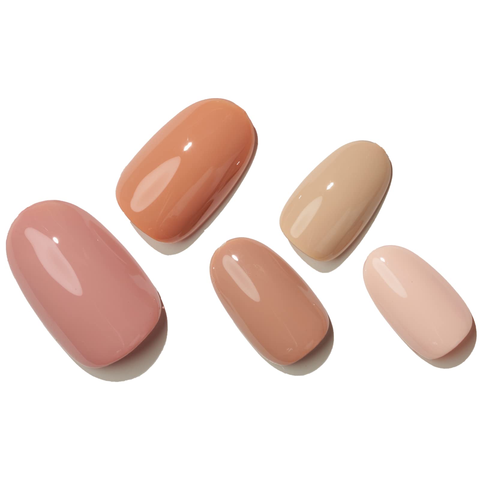 GLAMERMAID Press on Nails Medium Oval, Handmade Fall Brown Glitter Glue on Gel Nails, Short Oval Acrylic Fake Nails Kits Reusable Full Cover Stick on Nails for Women Gifts