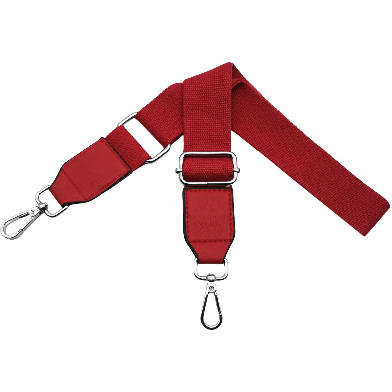 Omxyinma Women's Red Bag Straps Replacement Handbag Strap Crossbody Shoulder Straps With Leather For Bags Wide 3.8 Cm With Silver Hardware Buckle, For ，, Q2-04