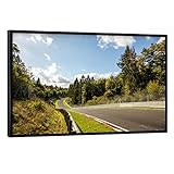artboxONE Poster mit schwarzem Rahmen 60x40 cm Natur Der große Sprunghügel - Bild nürburgring bunt Herbst