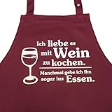 Grillkönig Ich Liebe es mit Wein zu Kochen. Manchmal gebe ich ihn sogar ins Essen. (weinrot) Geschenk Wein Weinliebhaber