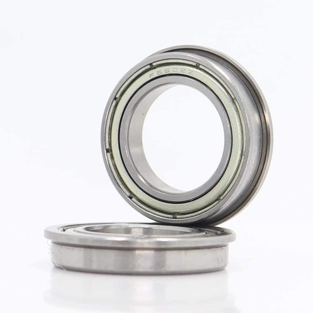 F6802ZZ - Rodamiento de brida de 15 x 24 x 5 mm, 10 unidades de doble ranura profunda blindada F6802 Z ZZ rodamientos de bolas F6802-2Z F6802Z