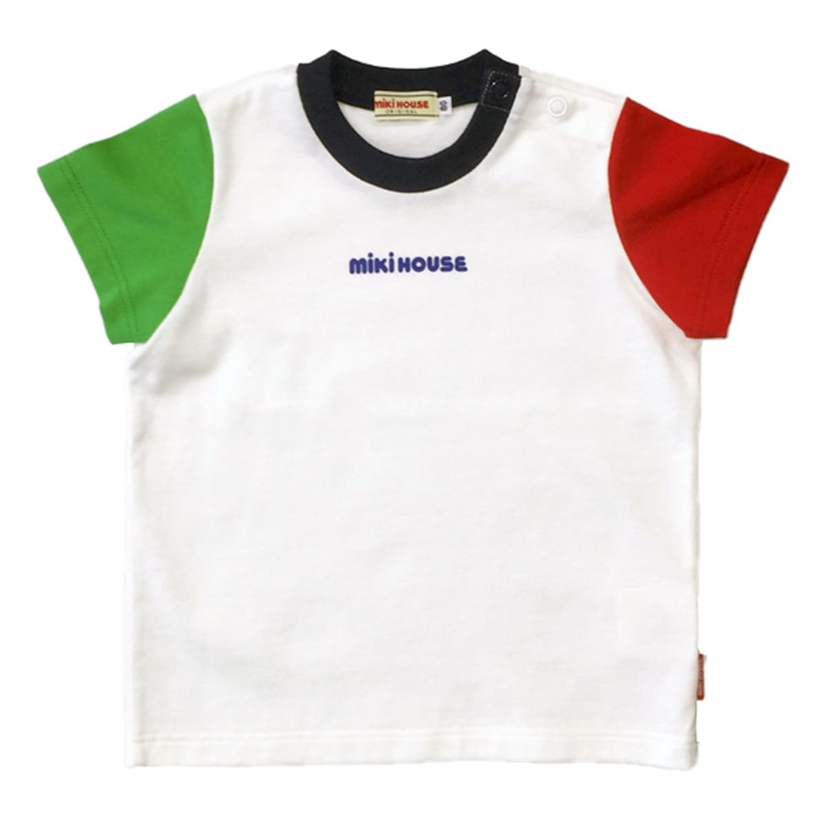 Amazon | [ミキハウス] シンプルロゴ半袖Tシャツ (マルチ) 12-5217-493