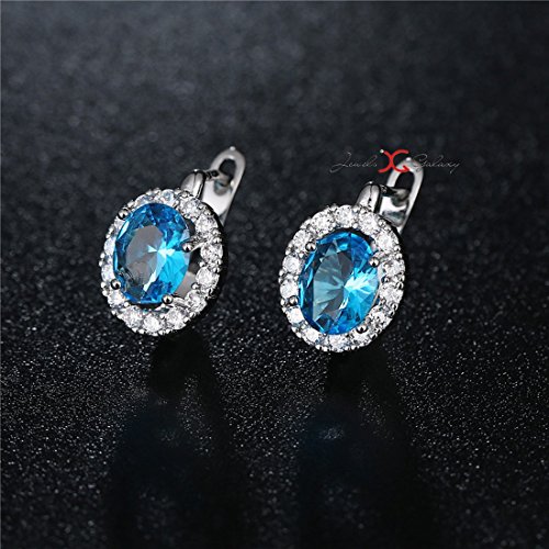 Crystal Elements Platinum Plated Clip-on Earrings