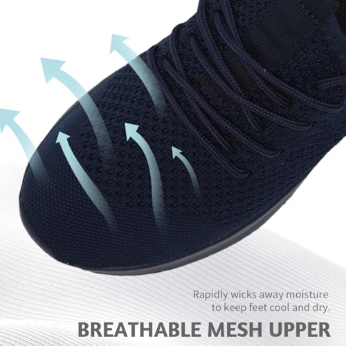 Image of Men's Running Walking Shoes Sneakers Tennis Fitness Athletic Shoes Non Slip On Sports Casual Workout Shoe Lightweight Comfortable Gym Fashion Breathable Mesh Trainer