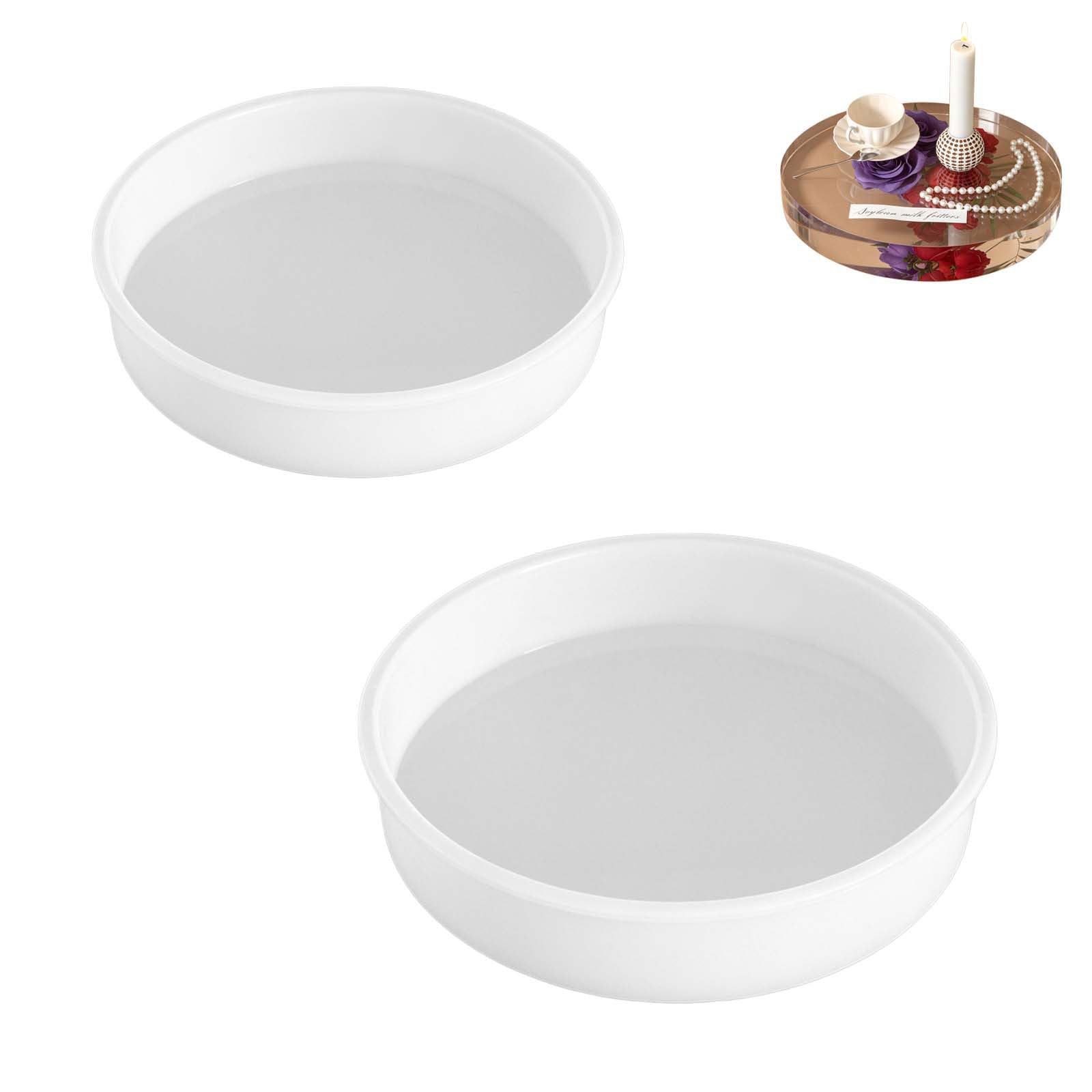 Moule rond professionnel en résine de Silicone, de qualité alimentaire, résistant à la, pour la fabrication de serre-livres, de porte-bijoux et de bougies en résine époxy
