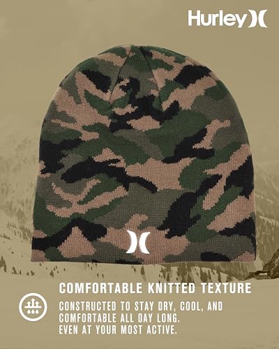 Image of Hurley Mens Beanie Icon Staples Lightweight Winter Hat