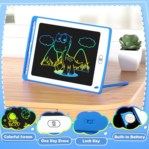 Image of Party Favor LCD Writing Tablet for Kids, 8.5 Inch Colorful Doodle Board Drawing Tablet, Educational Learning Toys Birthday Gifts for Boys Girls Age 3 4 5 6 7 8 (12 Pack)