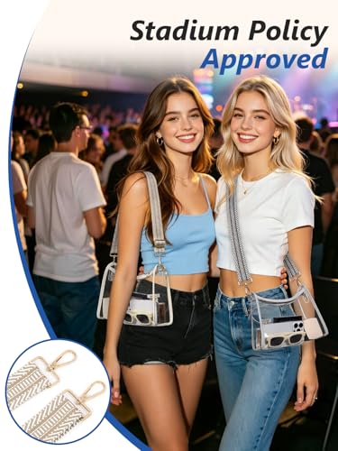 Image of Clear Bag for Stadium Events, Clear Purse Crossbody Stadium Bag