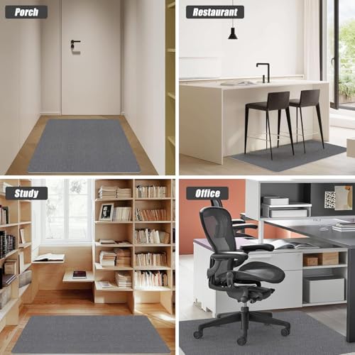 Image of Office Chair Mat for Hardwood & Tile Floors, Floor Protector Rug for Rolling Chairs, Anti-Slip Computer Gaming Mat, Easy to Clean Desk Chair Carpet for Home Office | Size 120 x 90 CM Pack of 1