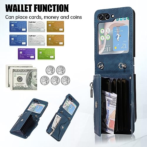 Coque Galaxy Z Flip 7 Asuwish évite rayures écran externe bleu