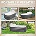 Crossing King Inflatable Bathtub, Portable Bathtub Adult with Electric Air Pump, Freestanding Foldable Spa Tub with Backrest Cup Holder for Indoor Outdoor, Easy to Inflate＆Drain (Gray)