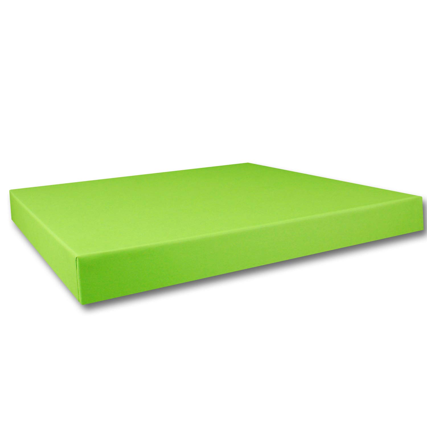 NEUSER PAPIER 150 x kwadratowe pudełko do przechowywania i prezentu w kolorze jasnozielonym (zielonym) – 24 x 24 x 2,3 cm – pudełko z pokrywką – idealne jako pudełko na zdjęcia i pudełko na prezent