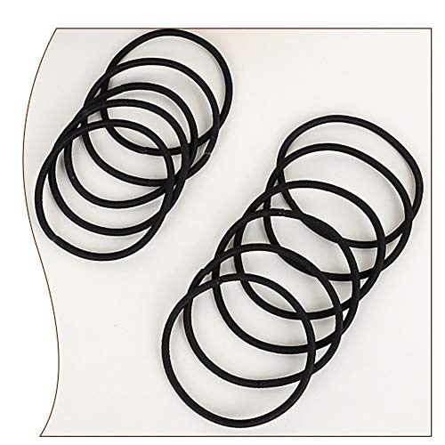 Harddo 100 elastische haarbanden haarelastiek geen metaal zachte elastieken haar paardenstaart houder haarelastiek bommeln voor meisjes vrouwen zwart