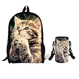 Material de la mochila: hecha de tela de poliéster 300D duradera, tamaño: 11 pulgadas de largo x 17.3 pulgadas de alto x 5.1 pulgadas de profundidad. Gran capacidad: 1 bolsa lateral de malla para guardar botella de agua.
