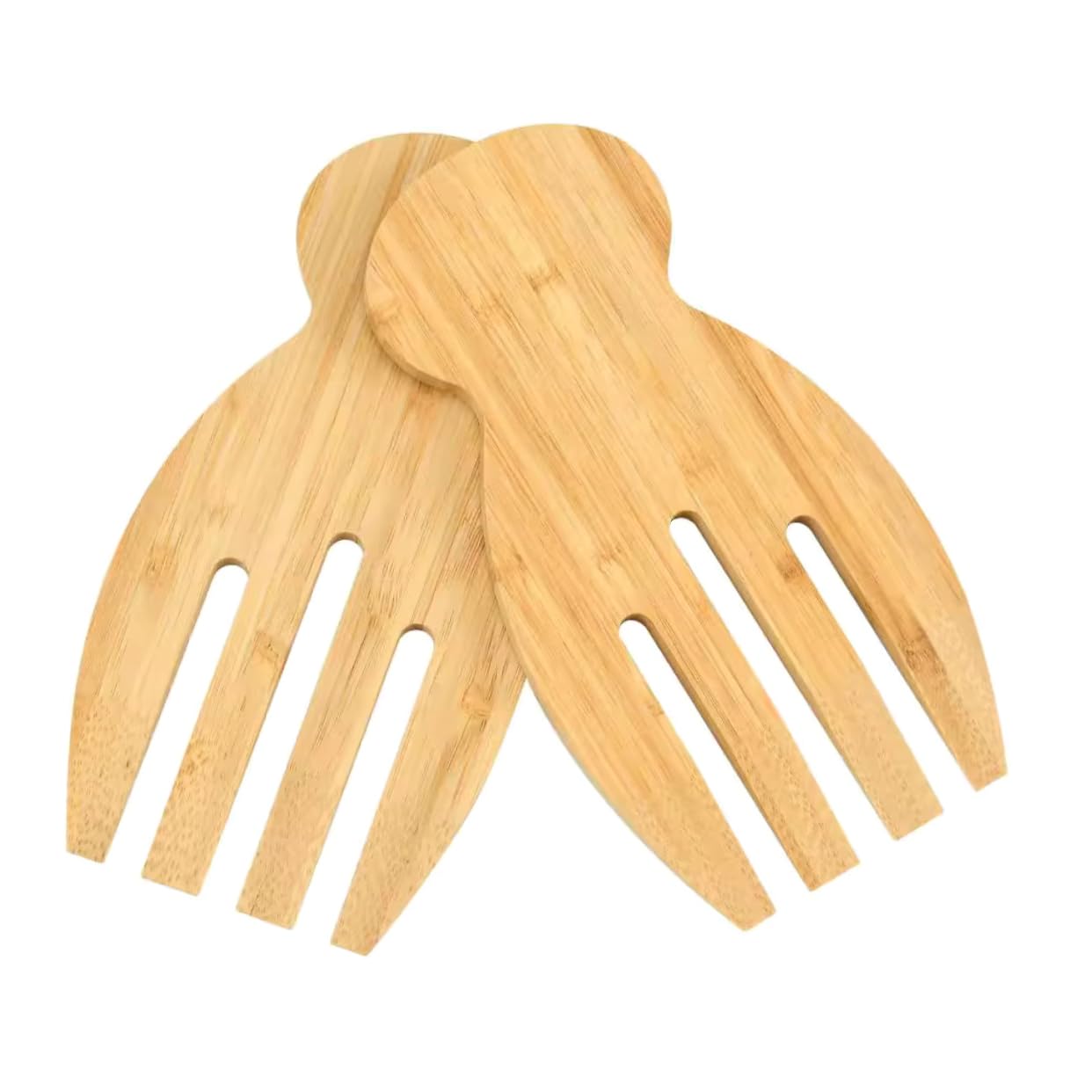 Zerodeko 2pcs Wood Salad Hands Compact Salad Server Tongs for Easy Mixing Serving Innovative Hand Shaped Design User Friendly Kitchen Tool More