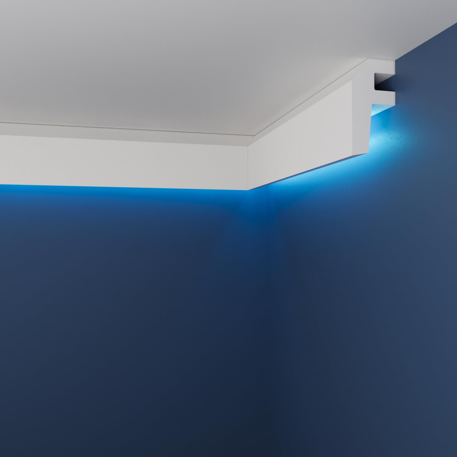 WOLDECOR Coving for Ceilings, Premium Extruded Polystyrene Cornice Coving, Lightweight Decorative Ceiling Coving Moulding, Easy DIY Installation, XPS Cornice Trim (WLD02, 10 Meters)