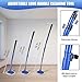 Wall Cleaner Mop, Washer Mops with Long Handle for Cleaning Walls Baseboard Window High Cabinet Ceiling Floor, 15°Bend Labor-Saving Microfiber Dry Dust and Wet Wash Cleaning Mop with Replacement Pad