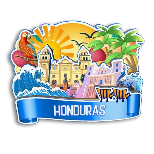 Imán Decorativo Redondo Roatan Honduras 3-4 pulgadas miniatura 1