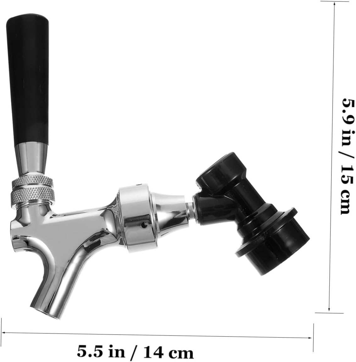 Stainless Steel Beer Tap Dispenser with Ball Lock Keg Tap Faucet for Homebrew and Outdoor Use Easy Installation Leak Design