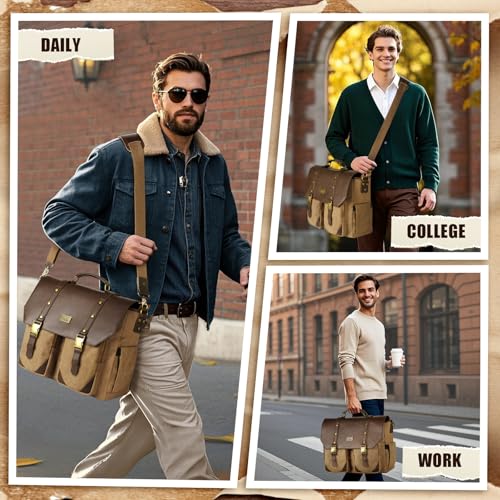 MATEIN Vintage USB Charging Messenger Bag