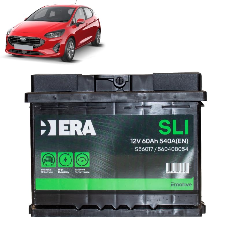 Batteria 60Ah per Ford Fiesta VII 1.1 Ti-VCT benzina 2017+