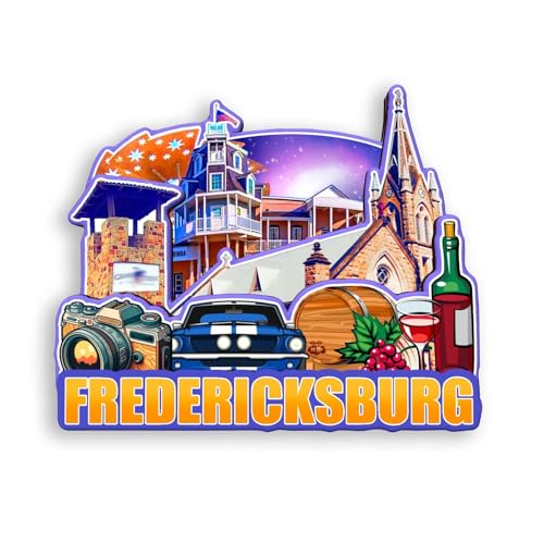 Imán decorativo para refrigerador de Fredericksburg Texas miniatura 1