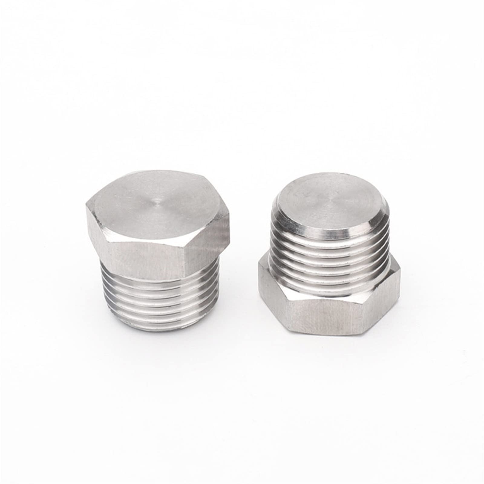 Tapa ciega de latón, Tapa Hexagonal de latón, Tapón de Extremo de Cabeza Hexagonal de Acero Inoxidable 304 con Rosca Macho NPT, Adaptador de conexión de tubería(1 1/4Inch)