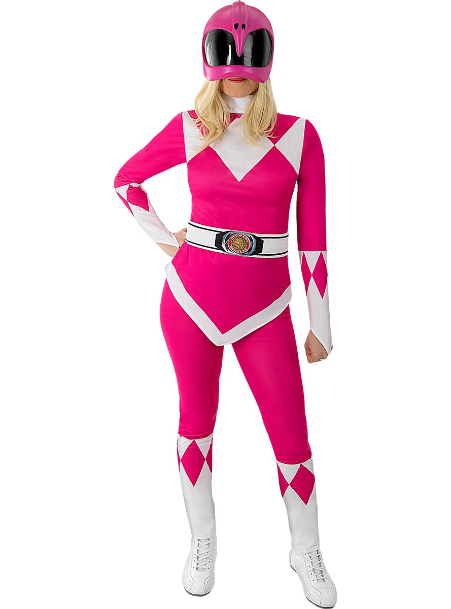 Funidelia | Disfraz Power Ranger Rosa para mujer Superhéroes, Dibujos Animados - Disfraz para adultos y divertidos accesorios para Fiestas, Carnaval y Halloween - Rosa