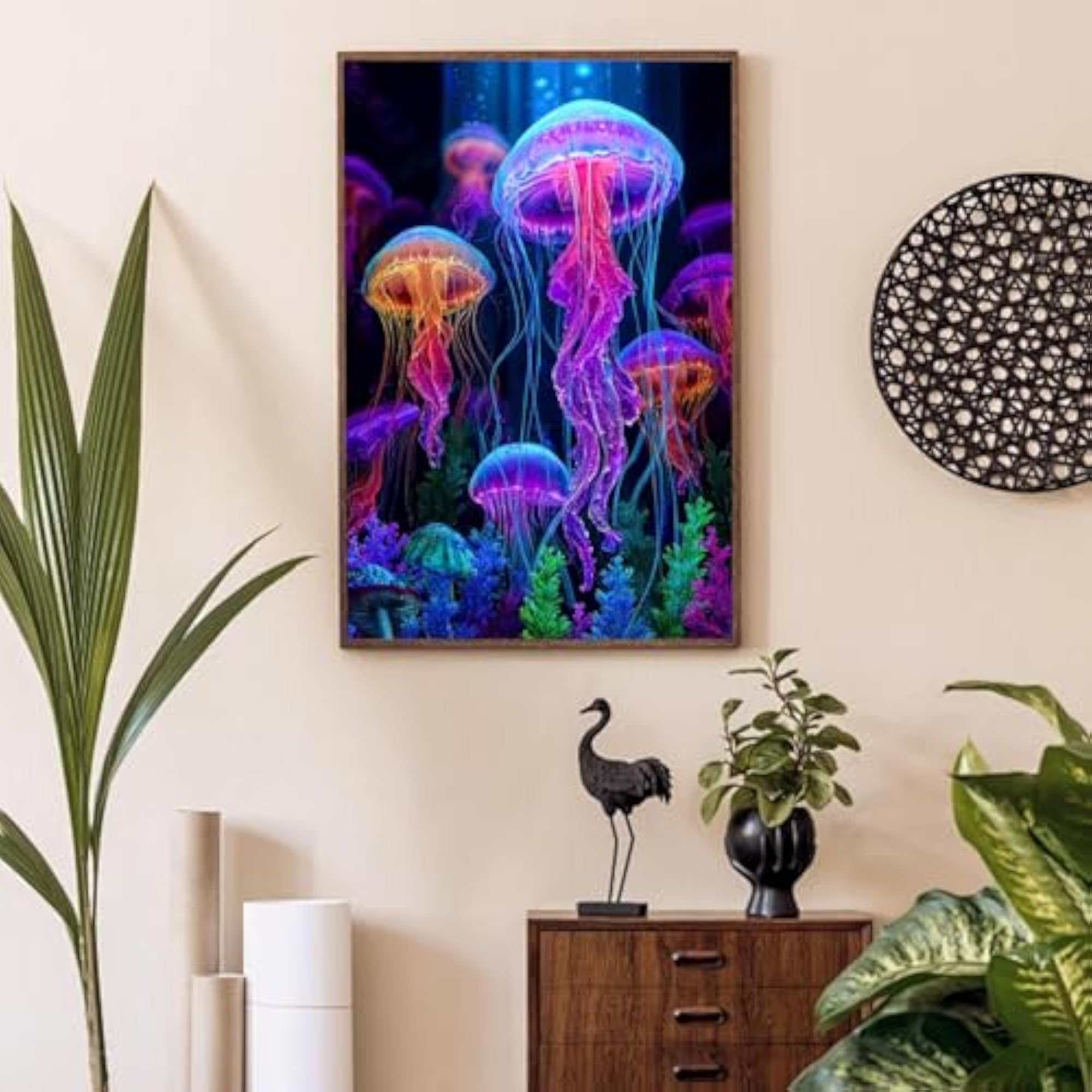 Diamond Art Kits for Adults, Jellyfish Wall Decor