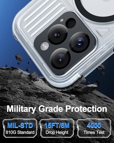 Funda impermeable iPhone 15 Pro Max Haireca con anillo Magsafe y diseño hermético premium 5
