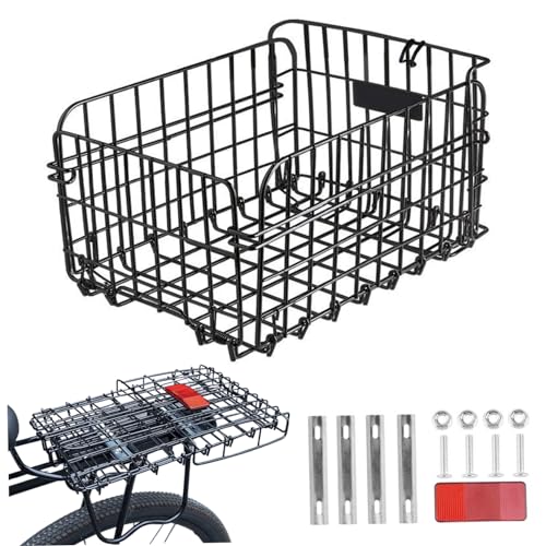 Panier arrière de vélo pliant avec panneau réfléchissant pour vos courses