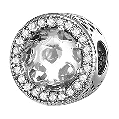 Clear Round Pure white Charms