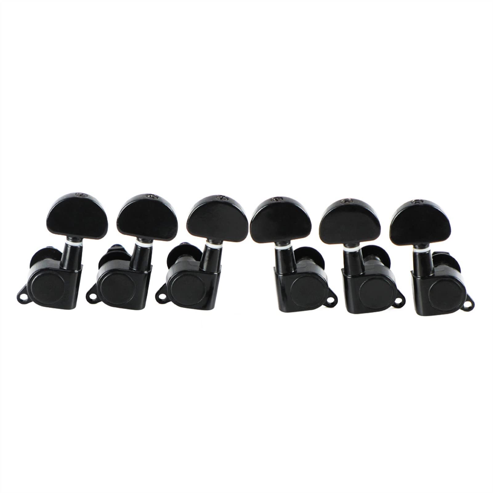 Clavijas Guitarra Cuerdas Repuesto 6 Piezas De Cabezales De Guitarra Eléctrica Acústica Sellada Sintonizadores 3L3R Partes De Guitarra De Clavijas De Ajuste (Color : Black)