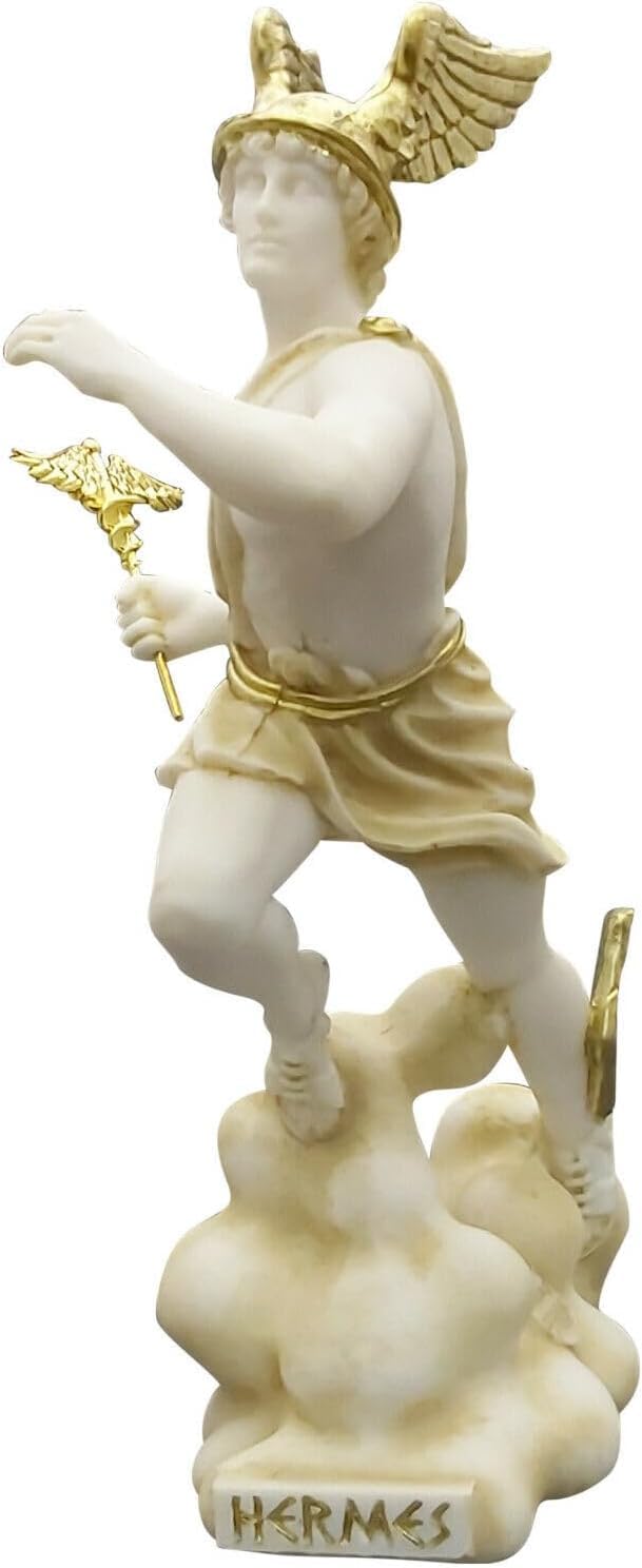 Mármol Figura de Escultura de Estatua de Dios olímpico Griego de Hermes