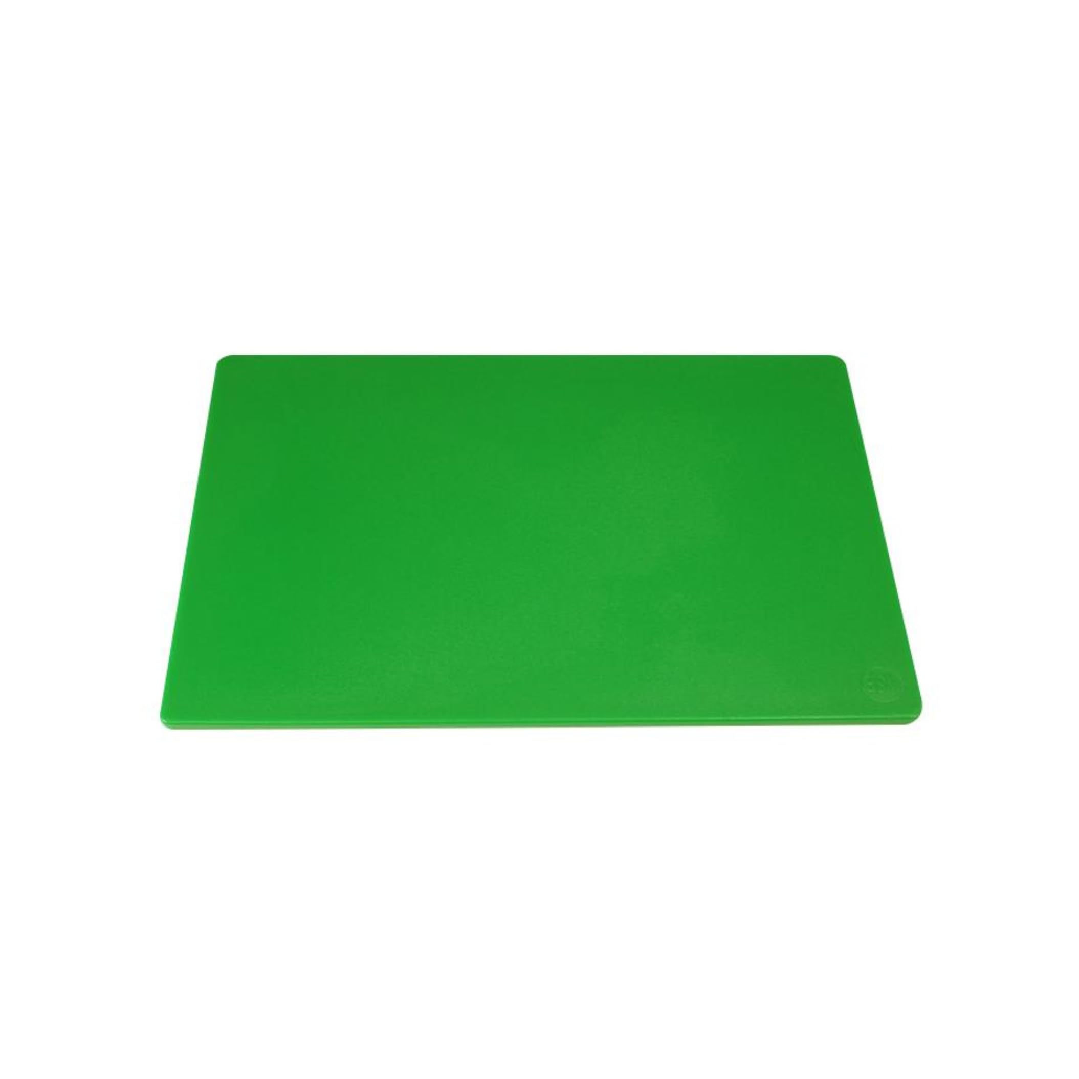 Professional Colour Coded Plastic Chopping Board 35.5 x 25.5cm / 14" (L) x 10" (W) HACCP Compliant Food Prep Cutting Board Lightweight Durable Non Slip - Green