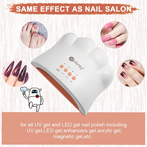 Mobray Uv Led Nail Lamp 48W, Cat Claw Shape Nail Dryer Gel Polish Light Nail Light With 3 Timer Setting Nail Polish Curing Gel Led Dryer For Gel Nail Polish And Poly Nail Gel(White) #TOP3