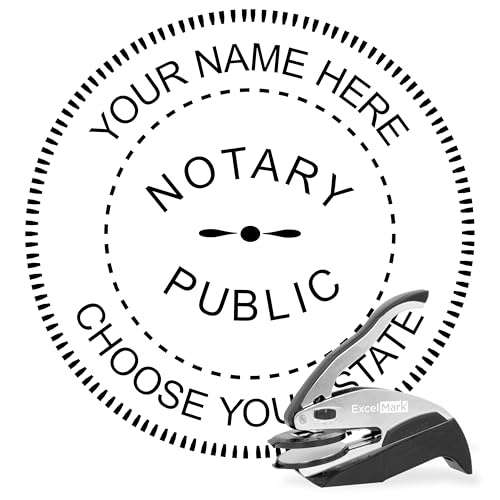 ExcelMark Notary Embosser for All 50 States- Official State Seal (All...