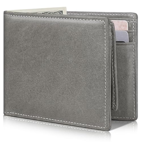 Image of Artpaxy Mens Wallet Bifold Genuine Leather RFID Blocking Wallet for Men with 2 ID Windows 12 Card Holders 2 cash pockets 1 Gift Box