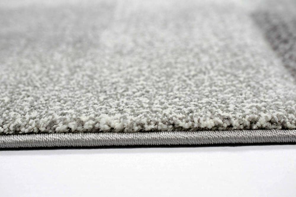 CARPETIA Kinderteppich Kinderzimmer Teppich Punkte Herz Stern Design Creme schwarz grau Größe 80x150 cm
