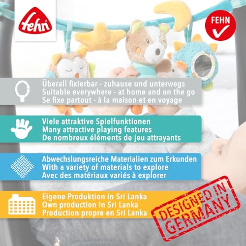 6. Bild von Fehn Kinderwagenkette Spielzeug Safari – Baby Mobile Kette mit niedlichen Figuren zum Aufhängen an Kinderwagen, Babyschale oder Kinderbett – Kinderwagen Zubehör für Babys und Kinder ab 0+ Monaten