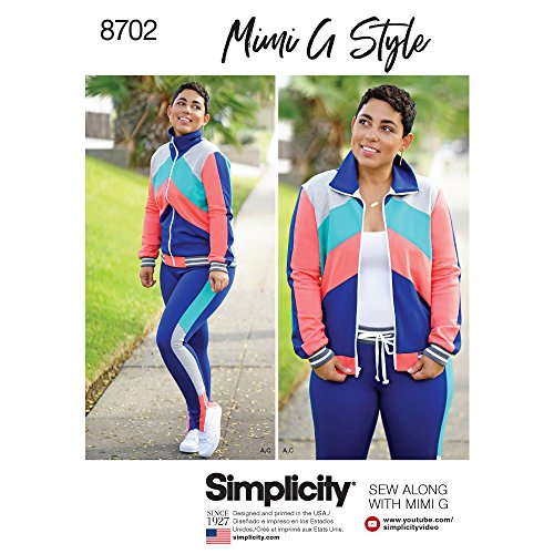 Simplicity Creative Patterns Pattern 8702 Mimi G Misses' Knit Jacket, Pant and Leggings Calcetines deportivos, Sin indicación
