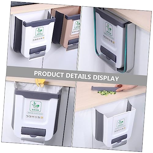 Bote de basura plegable para cocina gris Levemolo miniatura 7