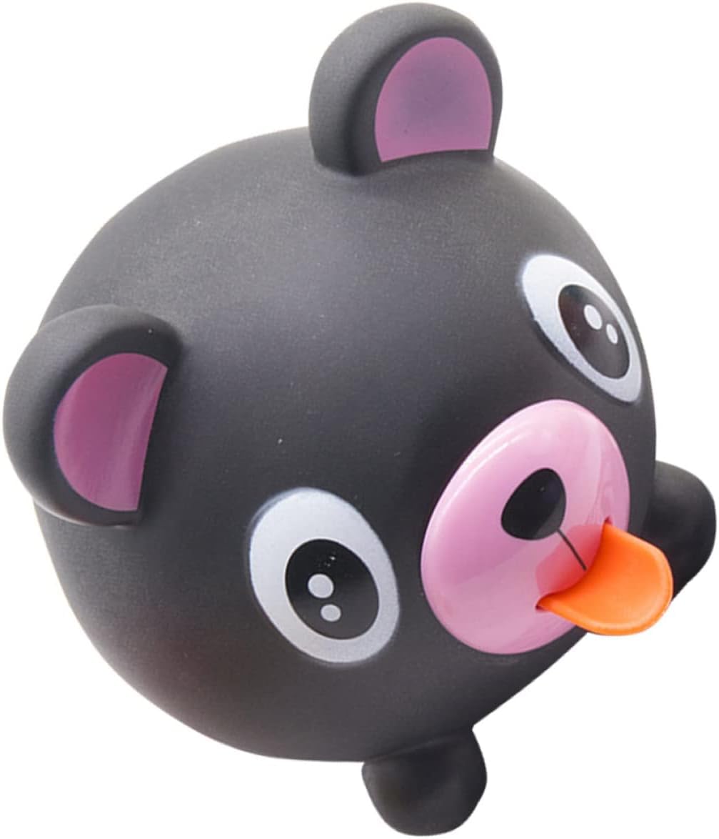 Vent Decompression Stress Toys Dog Ball Gifts for Out Class Fidget Toystongue Talking Squeaky Latex with Screaming Adorable Tongue Blue Squeak Games Teenagers Sound Adults (Black, 10x9cm)