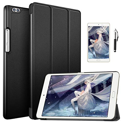 最安値 タッチペン 液晶フィルムおまけ Famgift Docomo Dtab D 02kケース Huawei Honor Waterplay 8 0三つ折りpuレザーケース マグネット搭載 ディータブ D 02k 8 0インチタブレットpcカバー 超薄型ドコモタブレットカバーd 02k スタンド機能 耐衝撃カバー 黒の価格比較