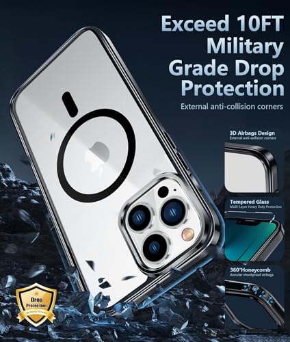 Image of FNTCASE for iPhone 13 Pro-Max Case: Support Magnetic Charging Military Grade Drop Protection Anti Yellowing Cell Phone Cover