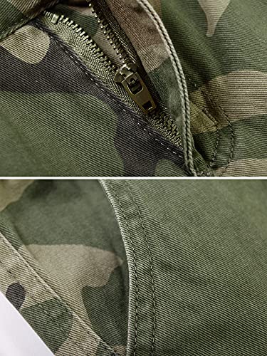 Boys' Camo Military Cargo Pants, 8 Pockets Casual Outdoor Scout Hiking Trousers3