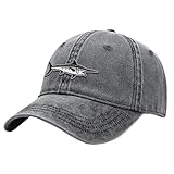 Outdoor Shaping Herren Baseballkappe, Damen Basecap, Unisex Kappe – Verschluss in Einheitsgröße, verstellbar, Freizeit, atmungsaktiv, Klassische Cap mit Schwertfisch Stickerei